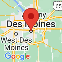 Map of Des Moines IA US